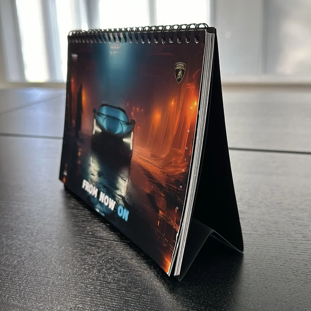 Lamborghini VIP Customer Desk Calendars and New Year Card with Buildable Model
